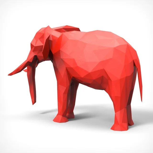 Outdoor Decoration Fiberglass Elephant Sculpture from the side