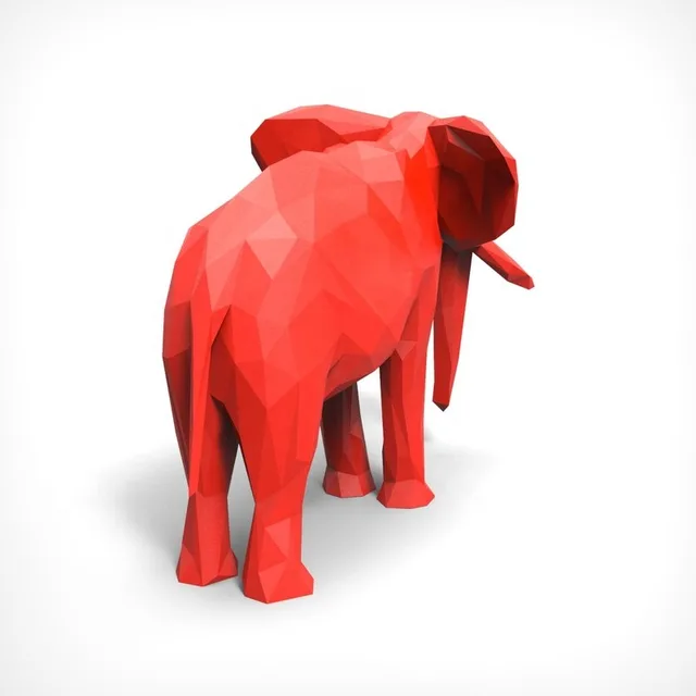 Outdoor Decoration Fiberglass Elephant Sculpture in close view