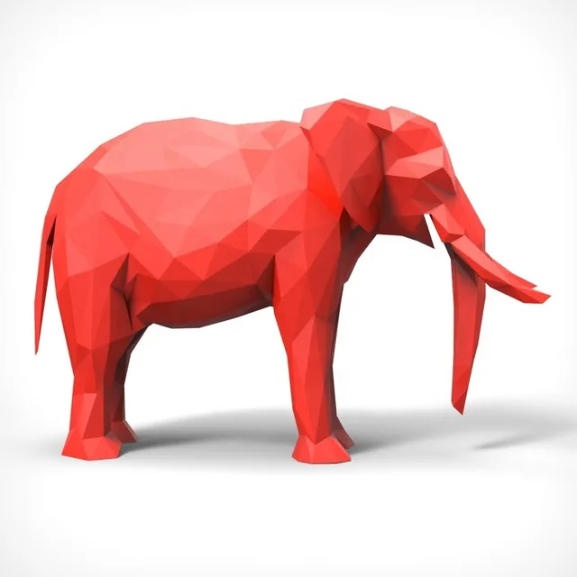 Outdoor Decoration Fiberglass Elephant Sculpture seen from another angle