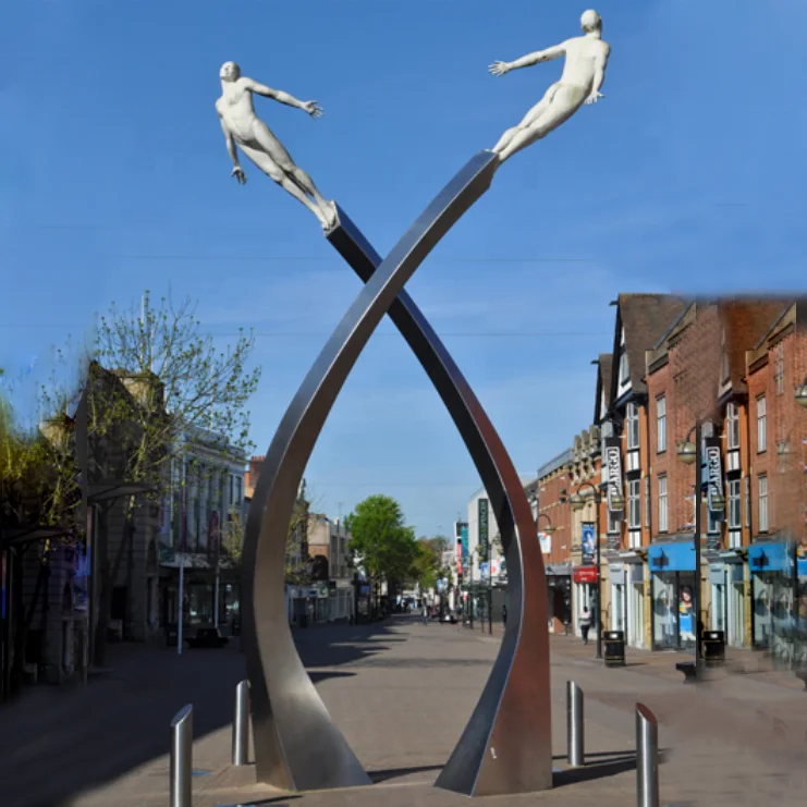 Modern Outdoor Garden Stainless Steel Abstract Sculpture