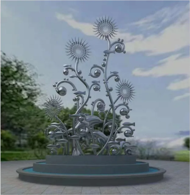 Outdoor Decoration Stainless Steel Wind Sculpture Kinetic Wind Sculpture