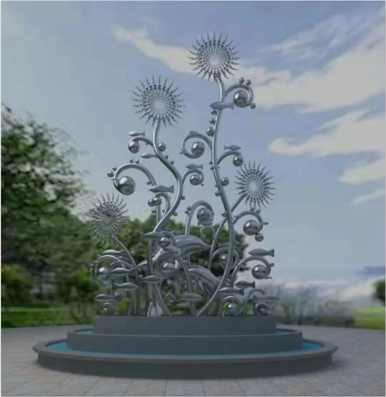Outdoor Decoration Stainless Steel Wind Sculpture Kinetic Wind Sculpture
