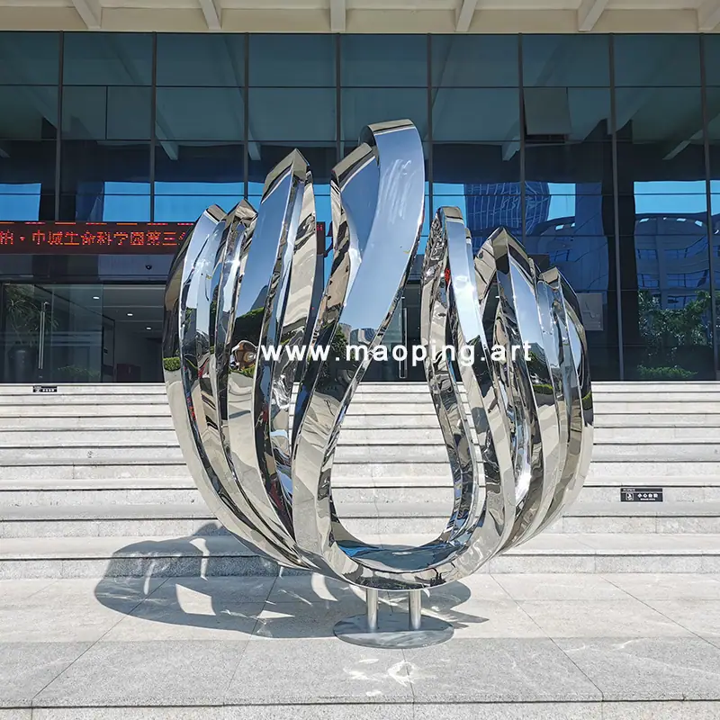 Outdoor design abstract unique luxury courtyard decoration metal sculpture