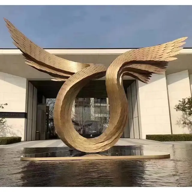 Outdoor garden Courtyard Stainless steel Abstract sculpture