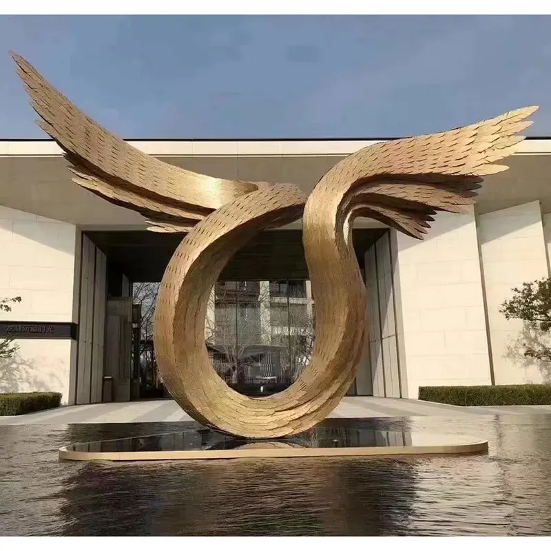 Outdoor garden Courtyard Stainless steel Abstract sculpture