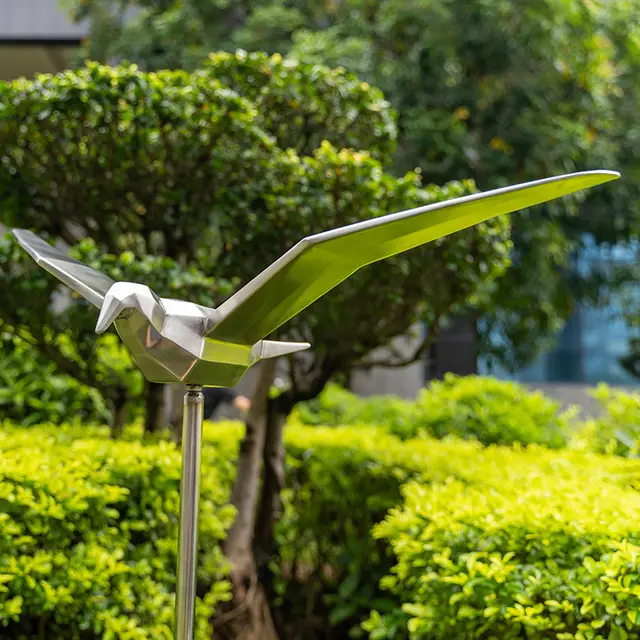 Silver rhinoceros sculpture is innovative