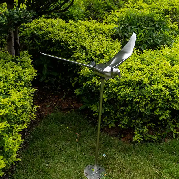 Outdoor garden grass Stainless steel seagull sculpture