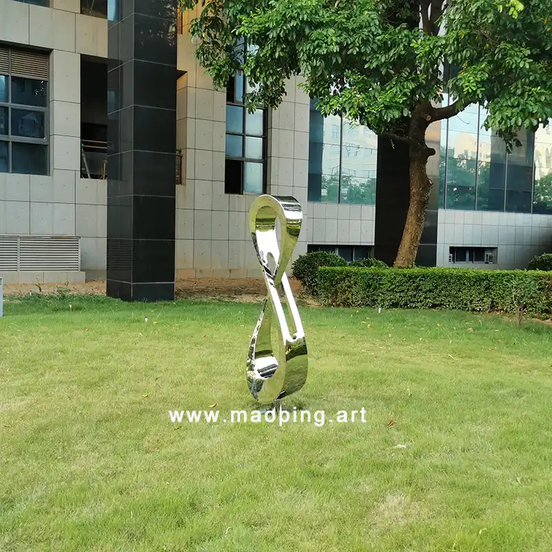 Outdoor garden home decoration stainless steel ” 8 “sculpture