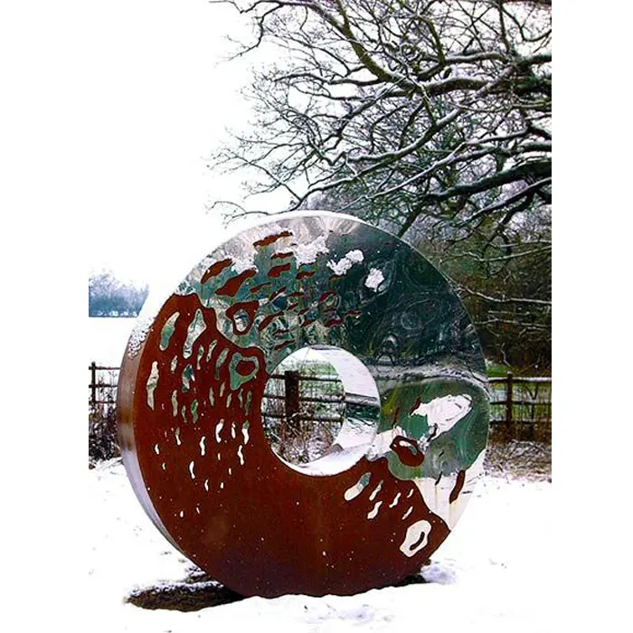 Outdoor Large Abstract Stainless Steel Modern Garden Sculpture