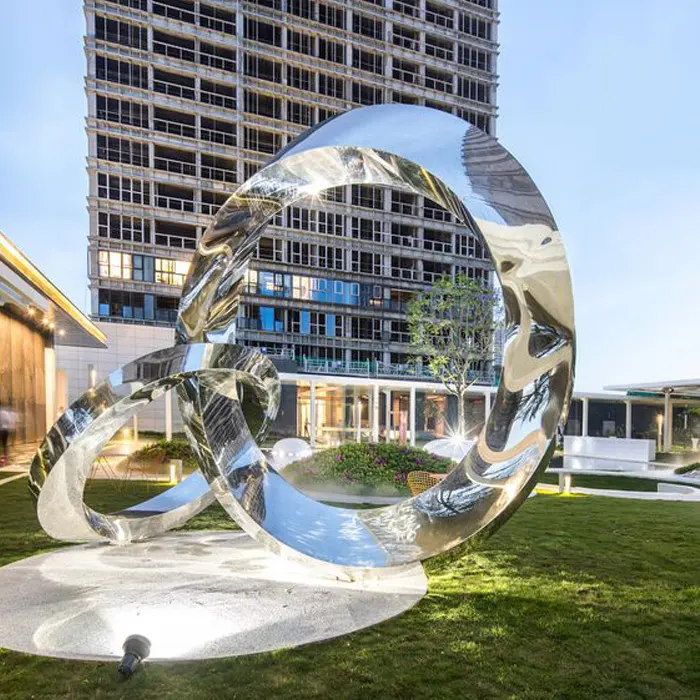 Outdoor large Ring Stainless Steel Modern Sculpture 3-9 Meters are available