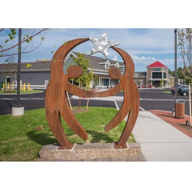 Outdoor Metal Dancer Garden Corten Steel Sculpture
