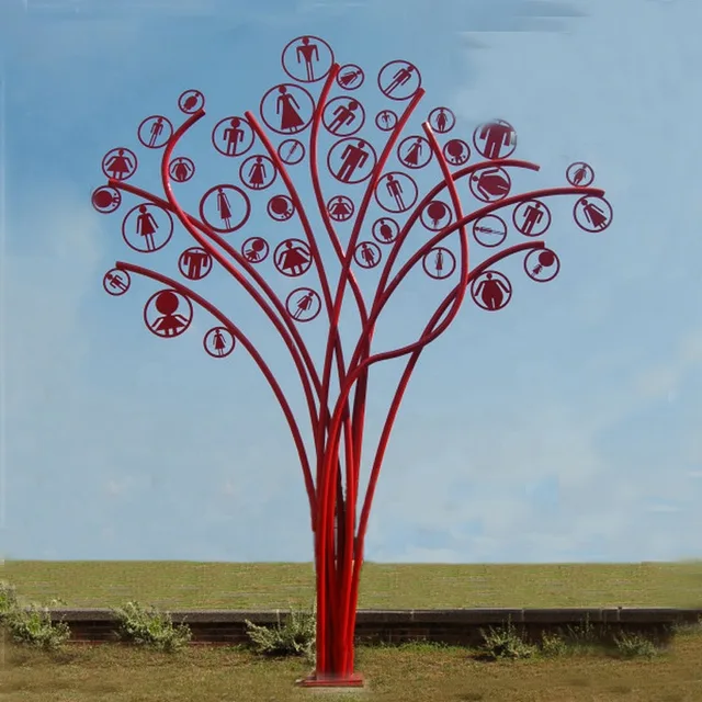 Outdoor Metal Steel Tree Stainless Steel Tree Sculpture