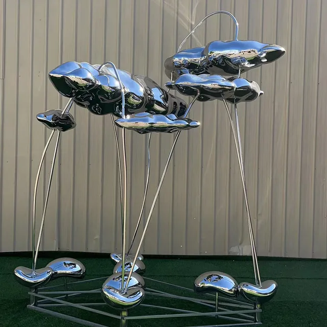 Outdoor park square garden courtyard art stainless steel abstract Cloud sculpture