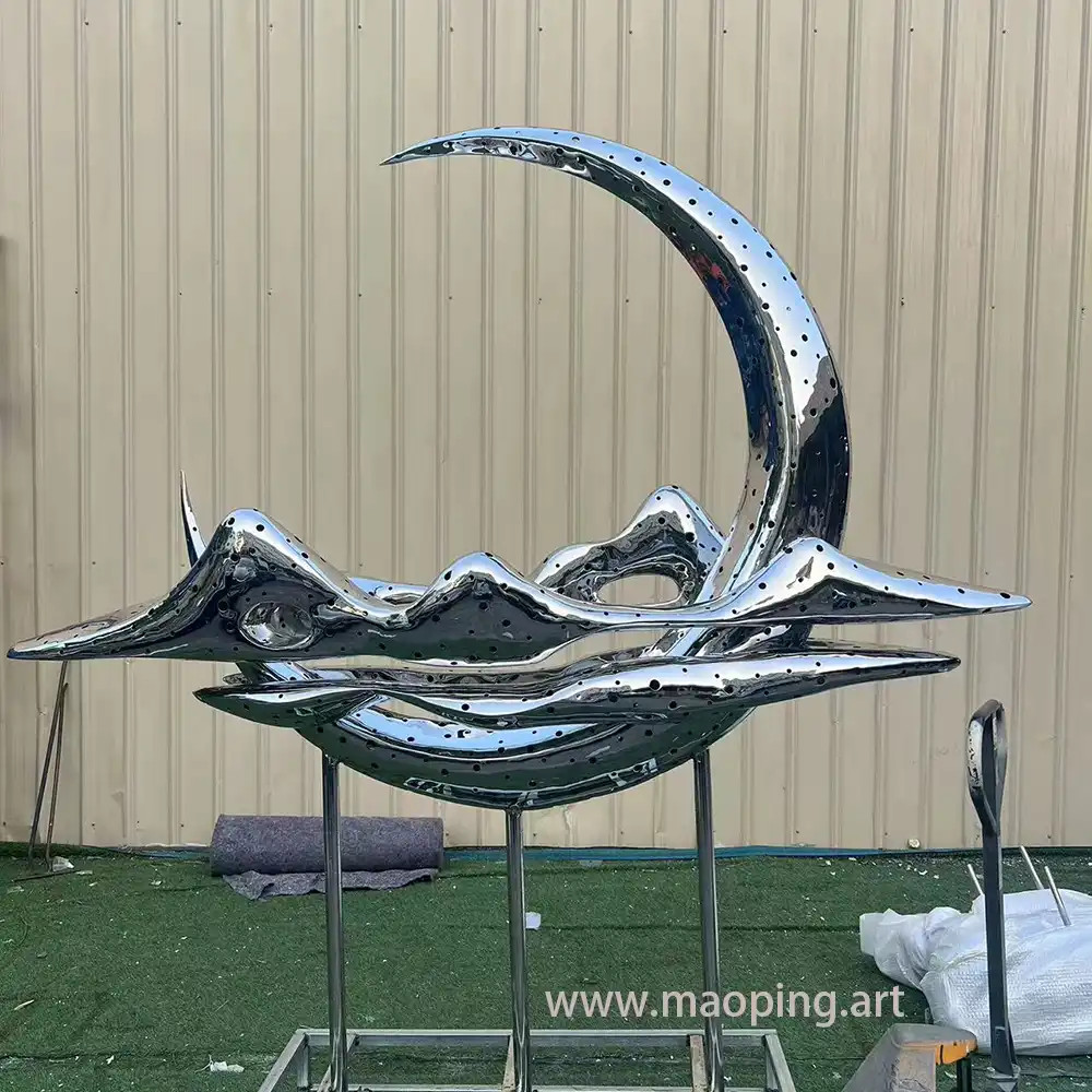 Outdoor park square urban decoration sculpture metal stainless steel sculpture