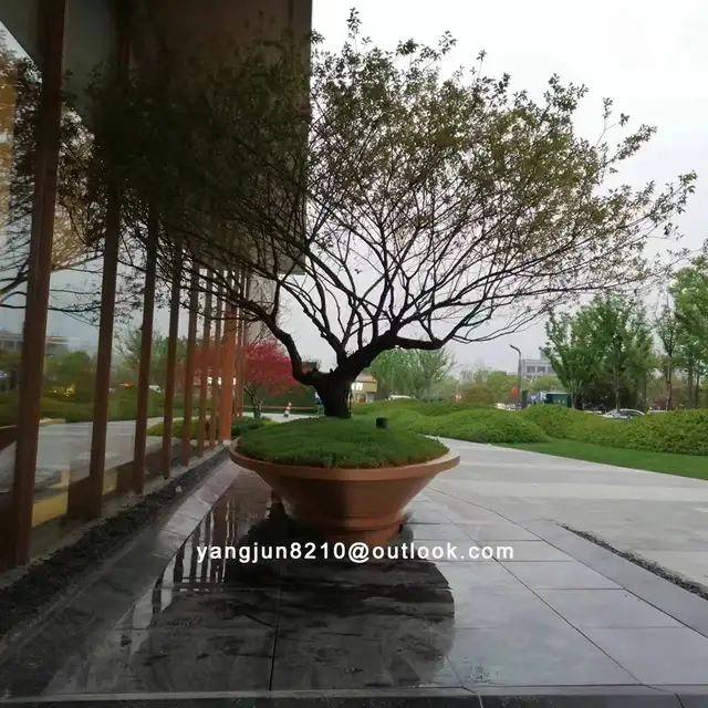 Outdoor plaza hotel stainless steel flower plate tree plate decoration