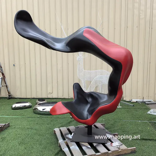 Outdoor plaza park museum gallery hotel decorative art stainless steel abstract sculpture
