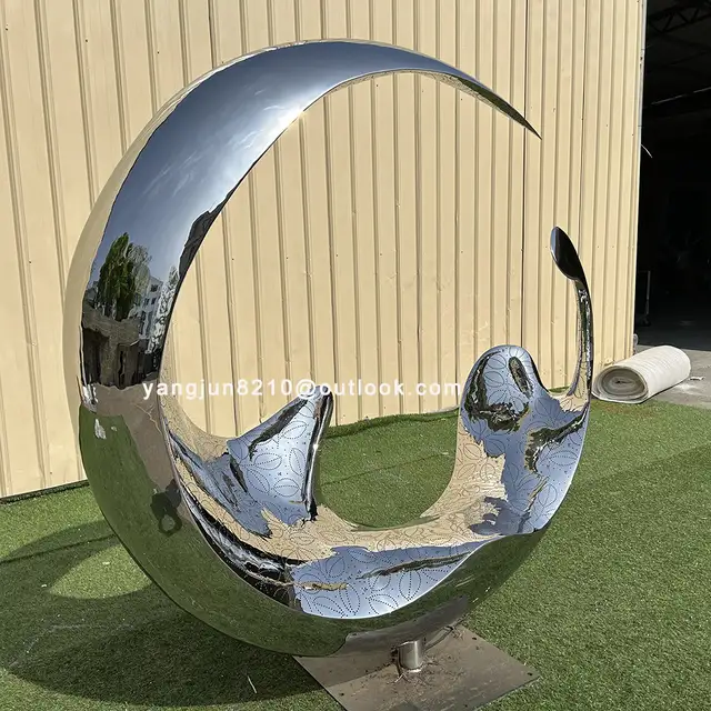 Outdoor square park beach amusement park library school airport address theater art mirror polished stainless steel abst