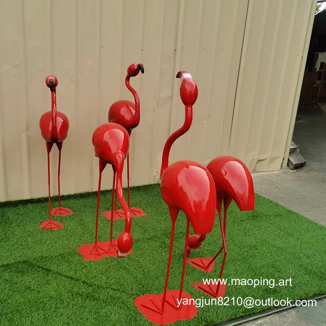 Outdoor Square Garden Museum Art Museum Cinema Theatre Concert Art stainless Steel Flamingo Sculpture