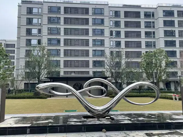 Outdoor square park urban sculpture stainless steel abstract stainless steel sculpture customization