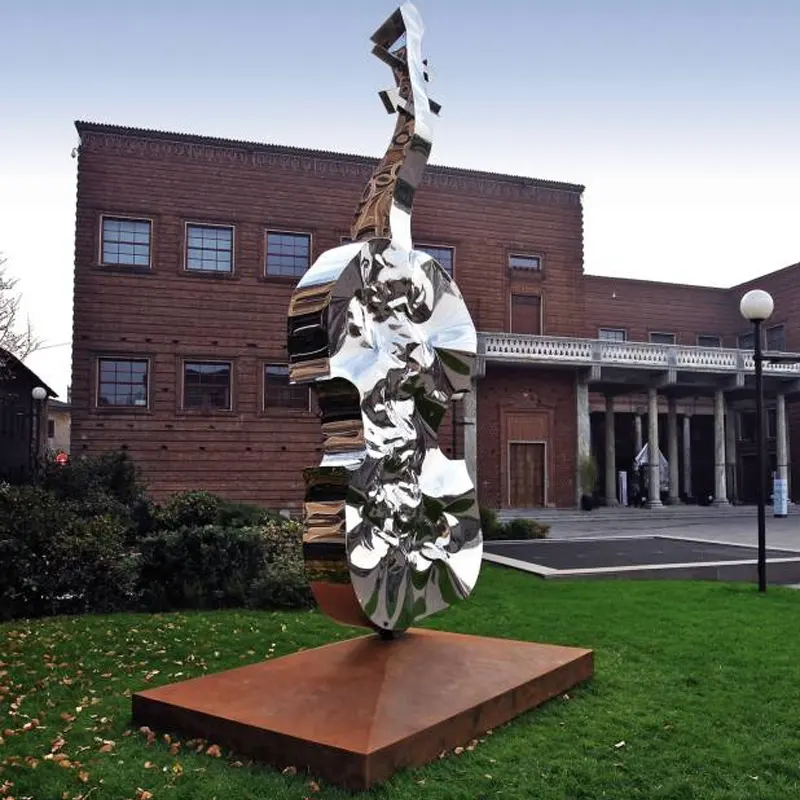 Outdoor Stainless Steel Garden Musical Instrument Sculptures For Sale