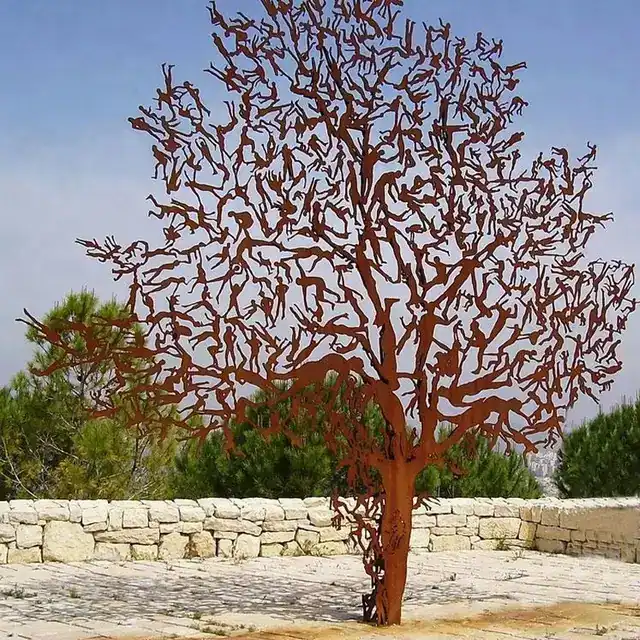 People Tree Corten Steel Sculpture Garden Decoration New Products