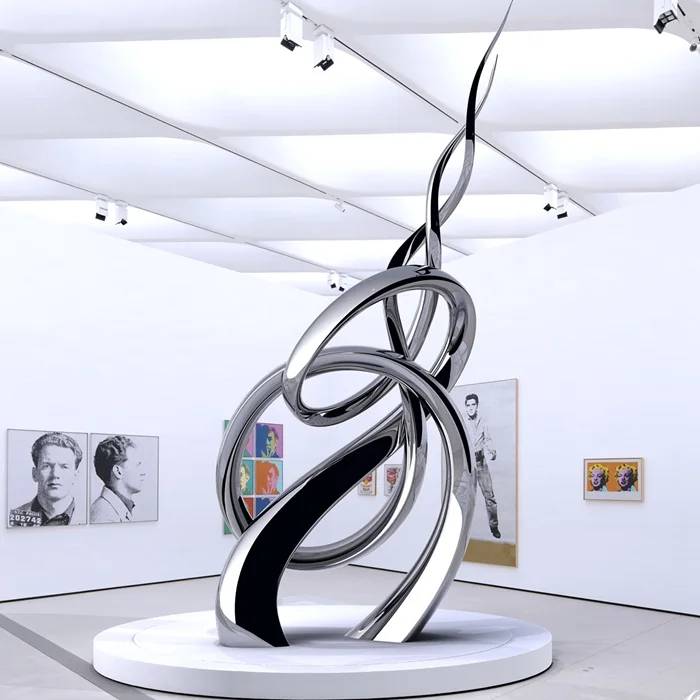 Polished Modern Art Stainless Steel Abstract Sculpture