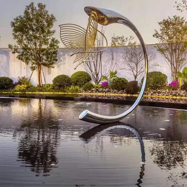 Modern Art Stainless Steel Abstract Metal Outdoor Sculpture