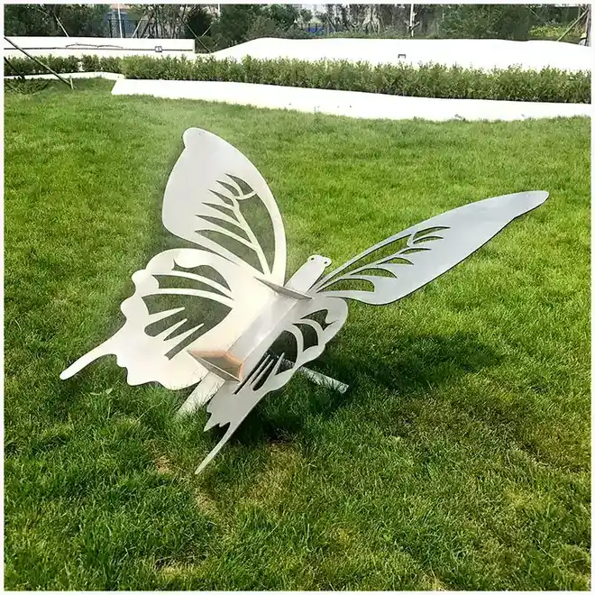 Contemporary Art Large Butterfly Outdoor Stainless Steel Sculpture professional butterflies sculpture