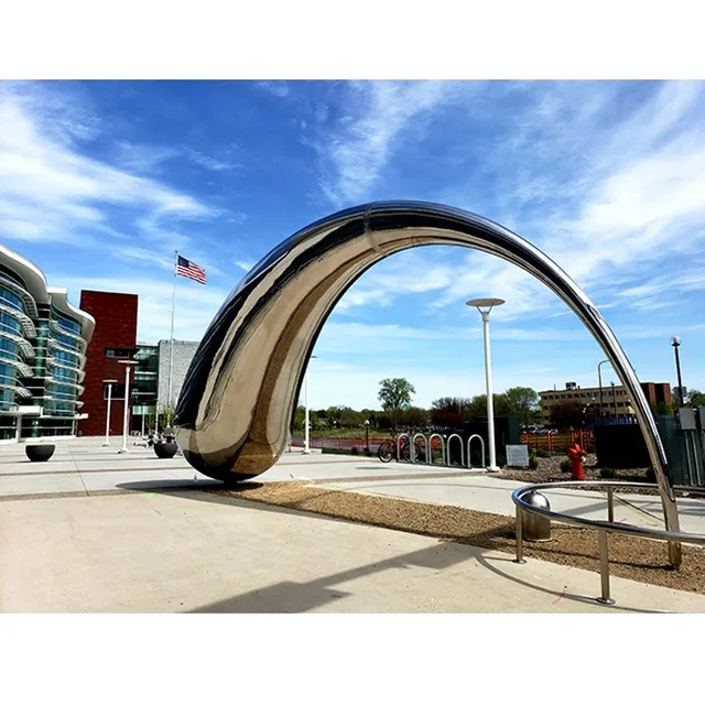 Beautiful Large Outdoor Stainless Steel Sculpture Modern