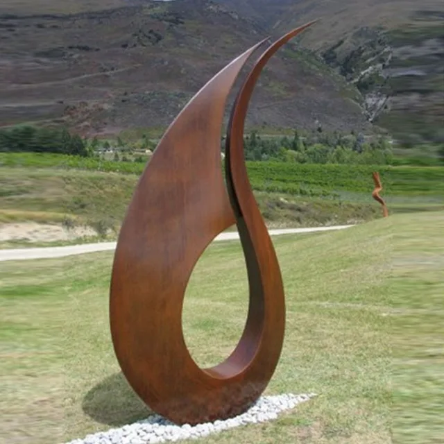 Rusty Abstract Garden Metal Ornament Corten Steel Sculpture