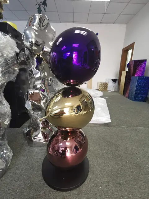 Large Outdoor Abstract Stainless Steel sphere Sculpture stainless steel art sculptures—balloon