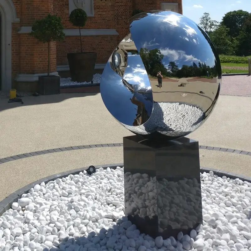 Modern Art Titanium Finish Stainless Steel Metal Sculptures For Home Decorative