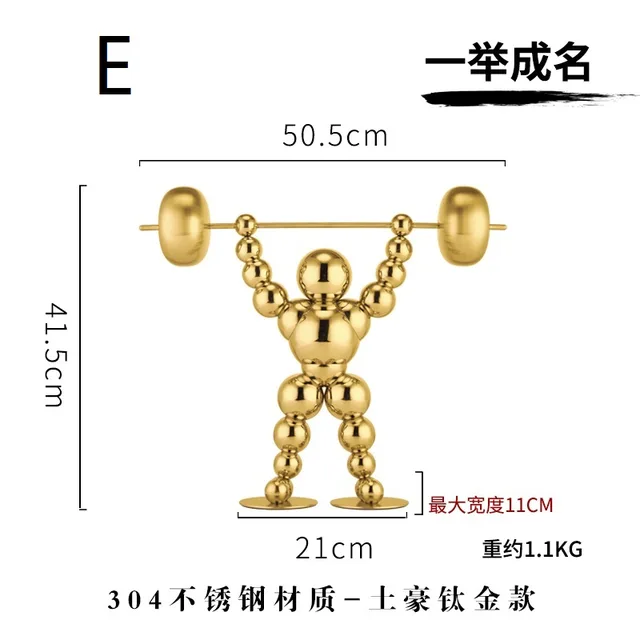 Gold stainless steel home decor showpiece home decoration pieces detail of the surface
