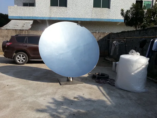 Large Modern Outdoor C-curve Mirror Polished Sculpture