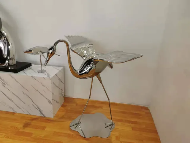 Stainless steel sphere Large stainless steel sculpture—Crane