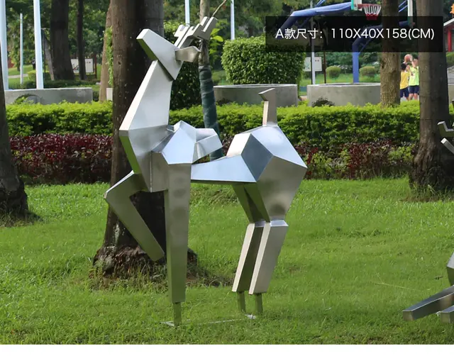 Stainless Steel Animal Metal Garden Deer Sculpture