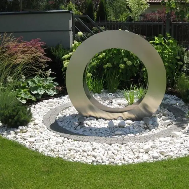 Stainless Steel Garden Sculpture Modern Metal Sculpture