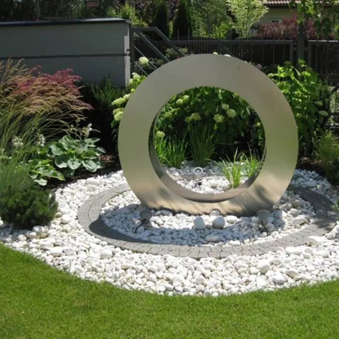 Stainless Steel Garden Sculpture Modern Metal Sculpture