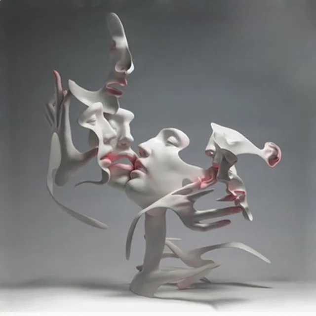 Stainless Steel Home Decoration Metal Art Face Sculpture