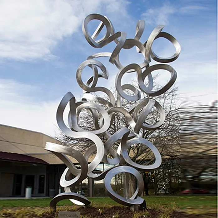 Contemporary Sculpture Metal Stainless Steel For Garden