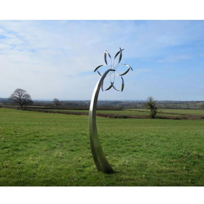 Stainless Steel Modern Outdoor Kinetic Wind Sculpture