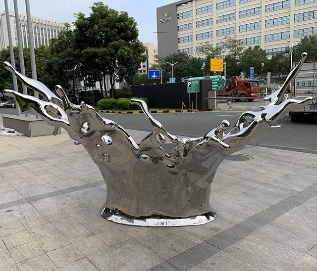 320cm Stainless steel root DJ office desk sculpture