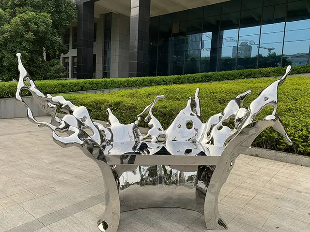 320 cm Stainless Steel Root DJ Desk in Beijing