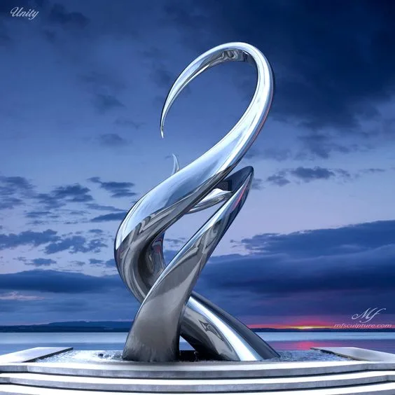 Stainless Steel Large Outdoor Metal Abstract Art Decoration 3-9 Meters are available seen from another angle
