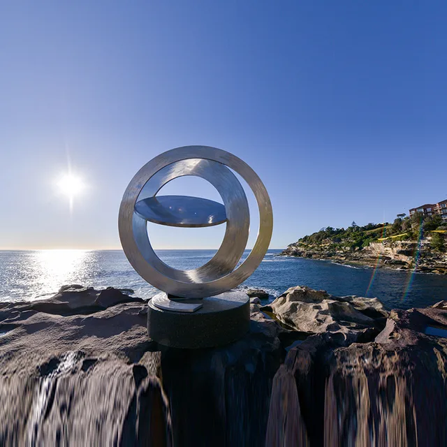 Stainless Steel Sculpture Modern Outdoor Decor