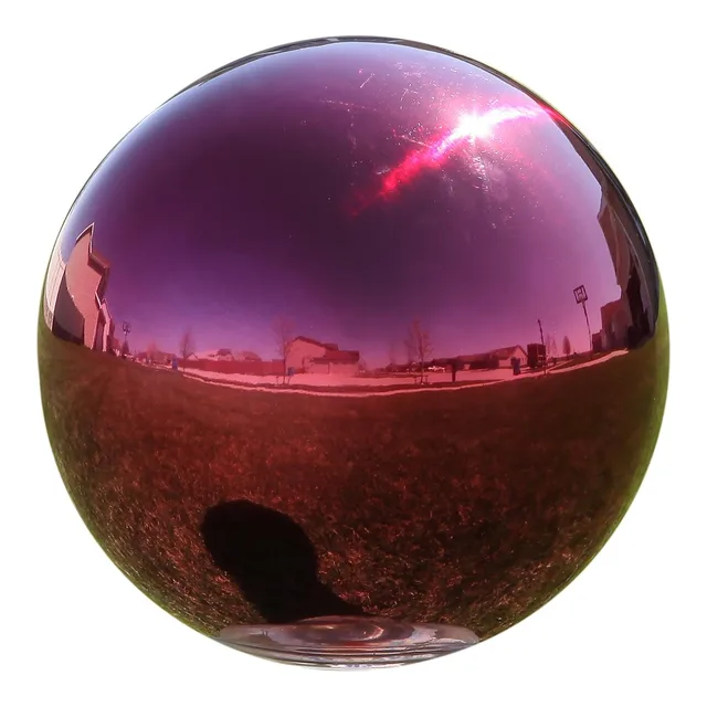 Stainless Steel Gazing Globe Mirror Ball, Colorful and Shiny Addition to Any Garden or Home, Ideal As a Housewarming Gif