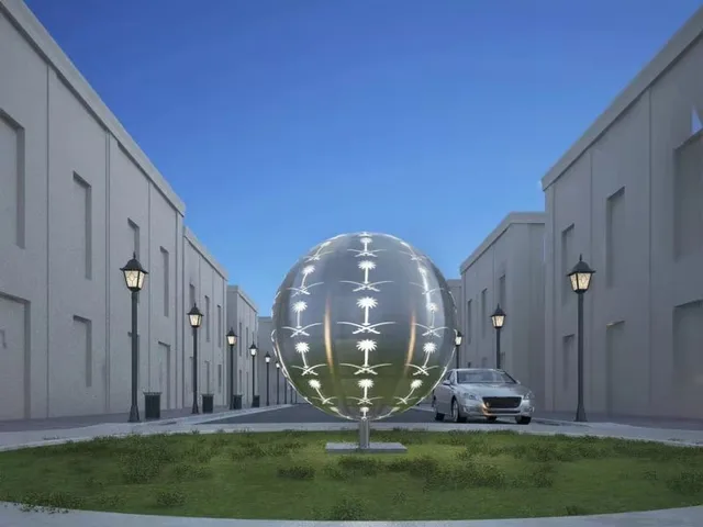 Large metal sphere Outdoor Decor Stainless Steel Sculpture Sphere Hollowed-out sphere