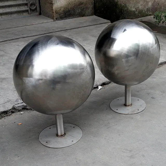 1500mm 1000mm Large Outdoor Abstract Stainless Steel sphere Sculpture stainless steel art sculptures seen from another a