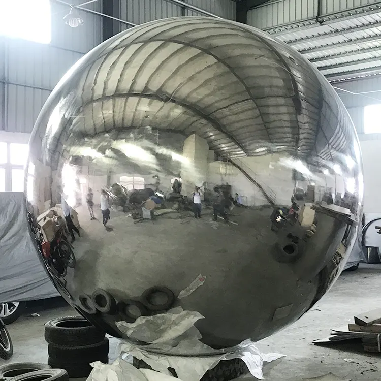 304 stainless steel mirror ball 2500mm large mirror stainless steel hollow sphere Garden gazing sphere