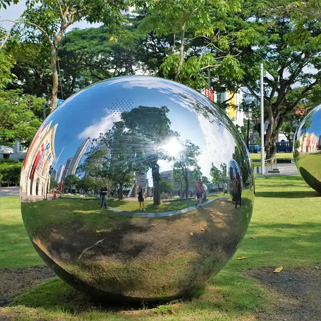 Garden decoration high polished 2m stainless steel sphere
